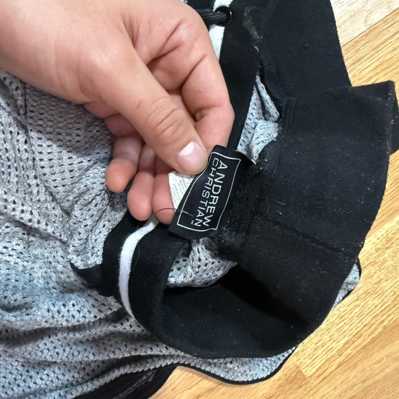 Andrew Christian Gray Sweatpants with Black Accents - Picture 5 of 7